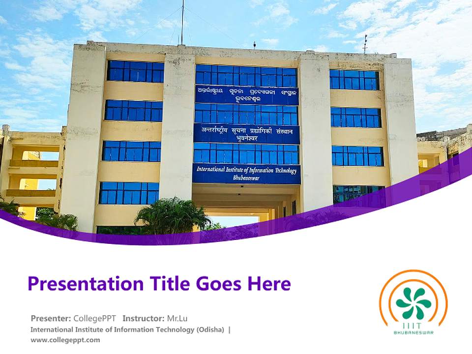 International Institute of Information Technology (Odisha) Course/Courseware Creation PPT Template4:3 ratio PPT effect preview image5