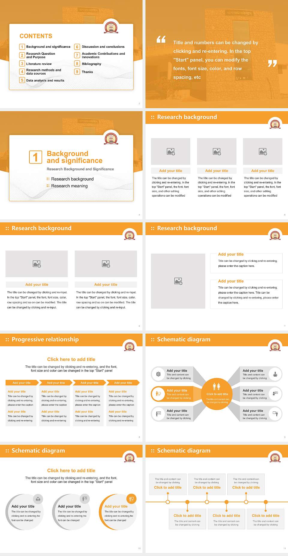 Jagadguru Ramanandacharya Rajasthan Sanskrit University Graduation Thesis Defense PPT Template4:3 ratio PPT effect preview image2