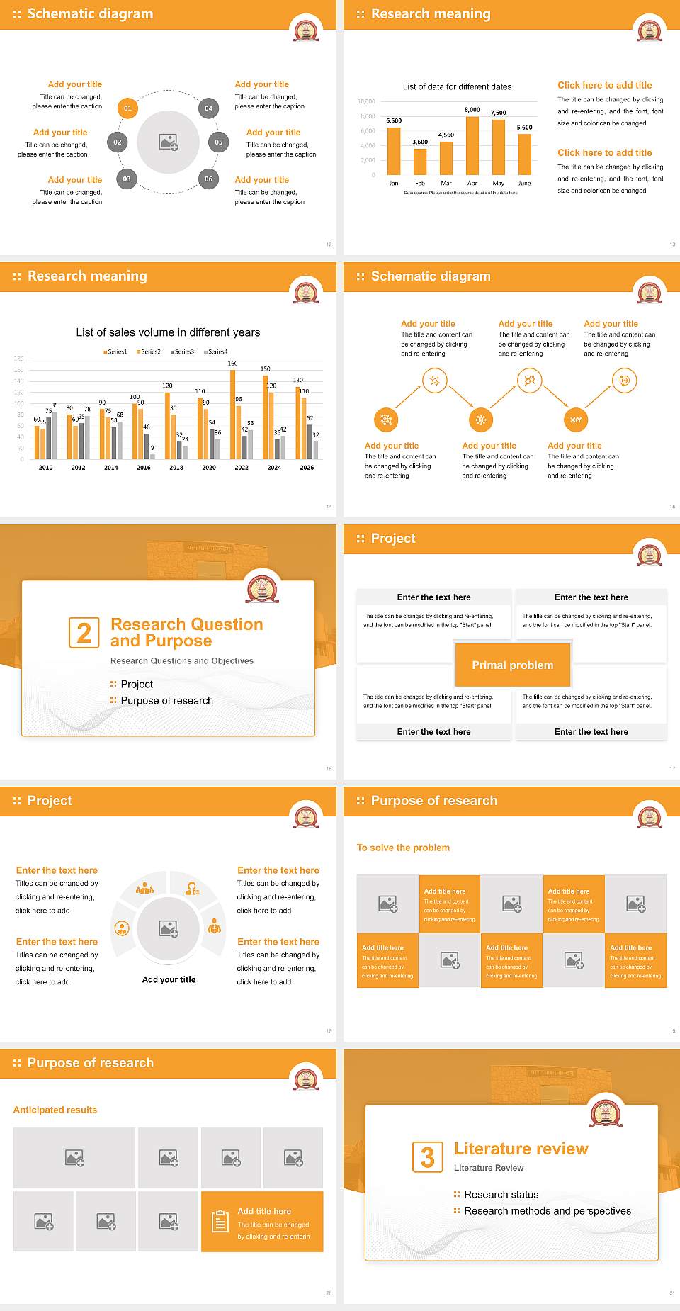 Jagadguru Ramanandacharya Rajasthan Sanskrit University Graduation Thesis Defense PPT Template4:3 ratio PPT effect preview image3