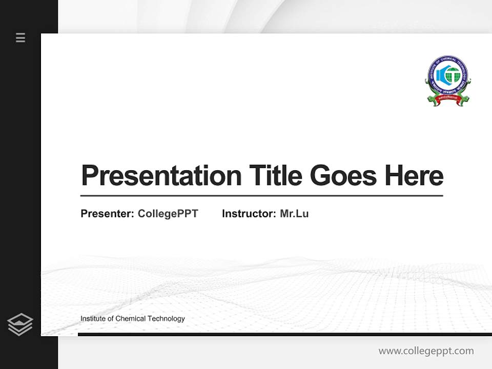Institute of Chemical Technology Thesis Proposal/Graduation Defense PPT Template4:3 ratio PPT effect preview image5