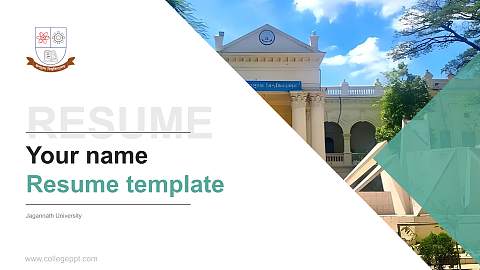 Jagannath University Resume PPT Template