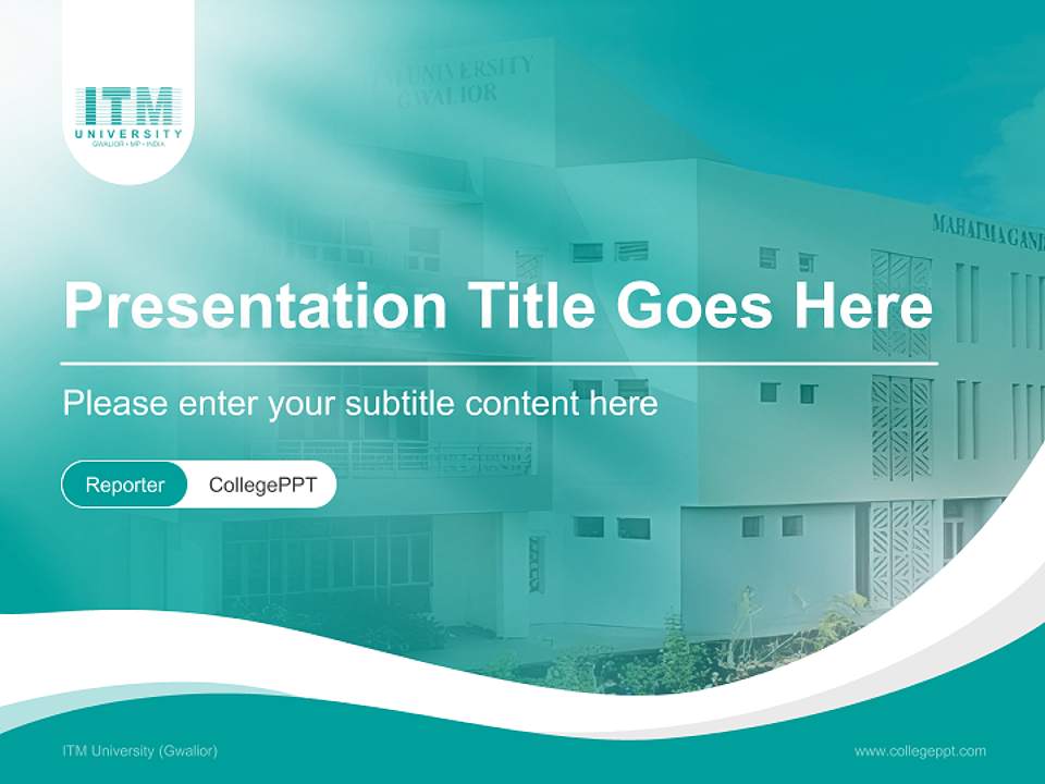 ITM University (Gwalior) Lecture Sharing and Networking Event PPT Template4:3 ratio PPT effect preview image4