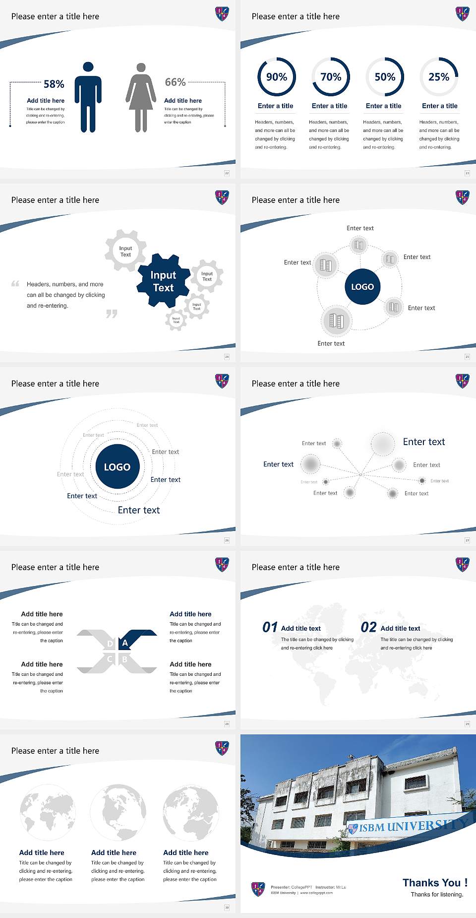 ISBM University Course/Courseware Creation PPT Template4:3 ratio PPT effect preview image4