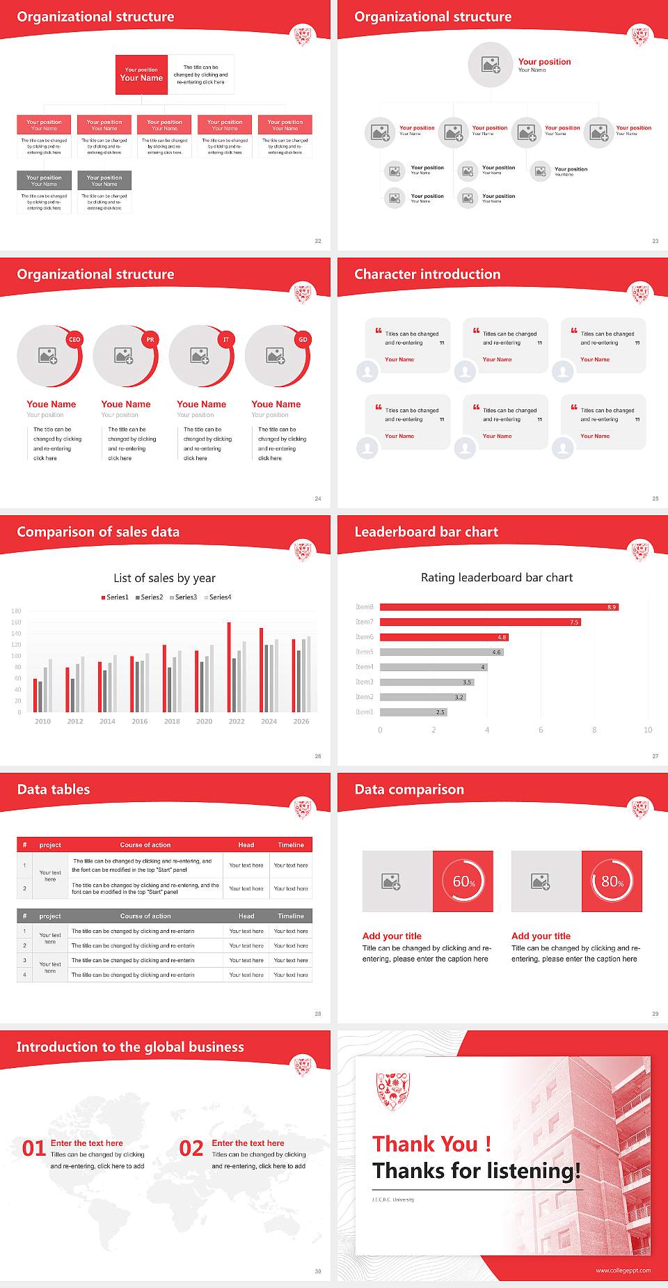 J.E.C.R.C. University Academic Presentation/Research Findings Report PPT Template4:3 ratio PPT effect preview image4