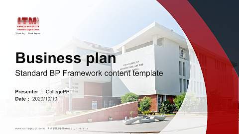 ITM (SLS) Baroda University Competition/Entrepreneurship Contest PPT Template
