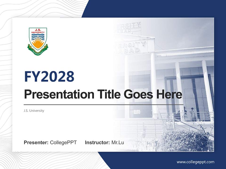 J.S. University Academic Presentation/Research Findings Report PPT Template4:3 ratio PPT effect preview image5