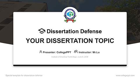 Institute of Chemical Technology Graduation Thesis Defense PPT Template