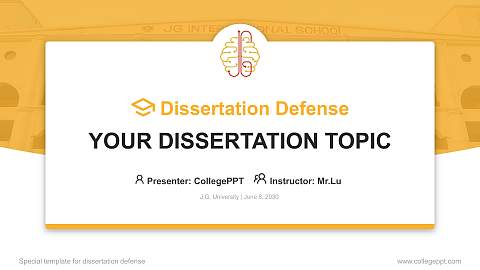 J.G. University Graduation Thesis Defense PPT Template