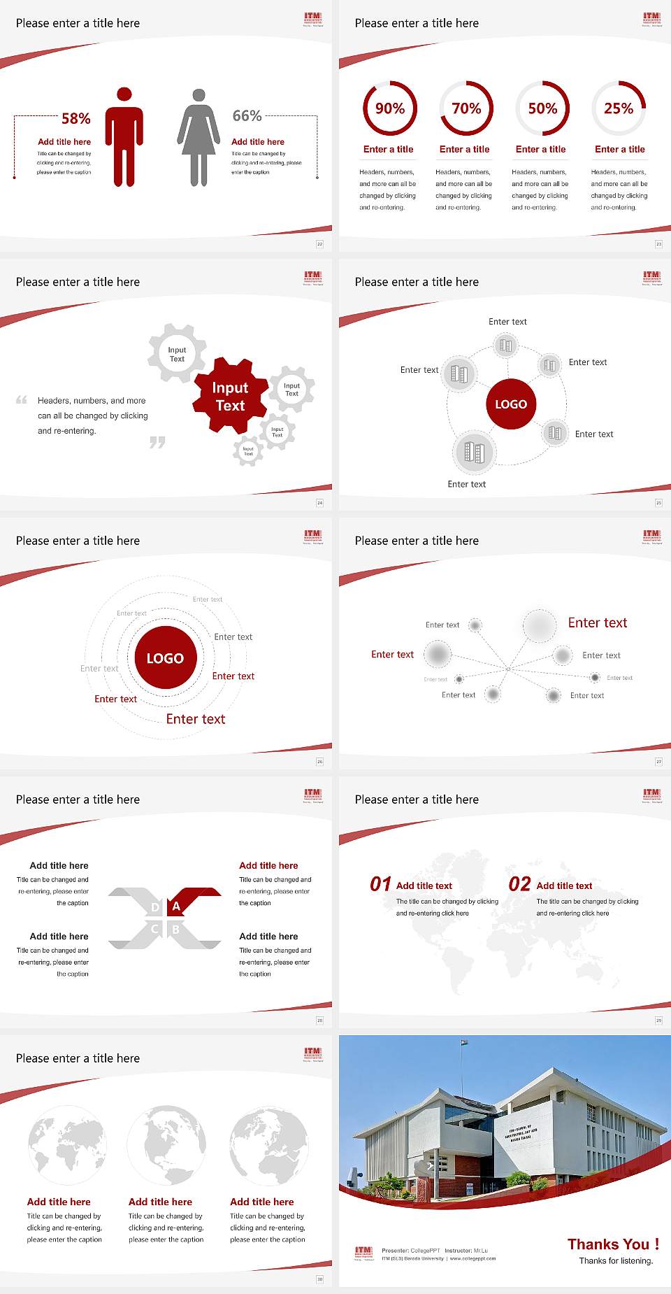 ITM (SLS) Baroda University Course/Courseware Creation PPT Template4:3 ratio PPT effect preview image4
