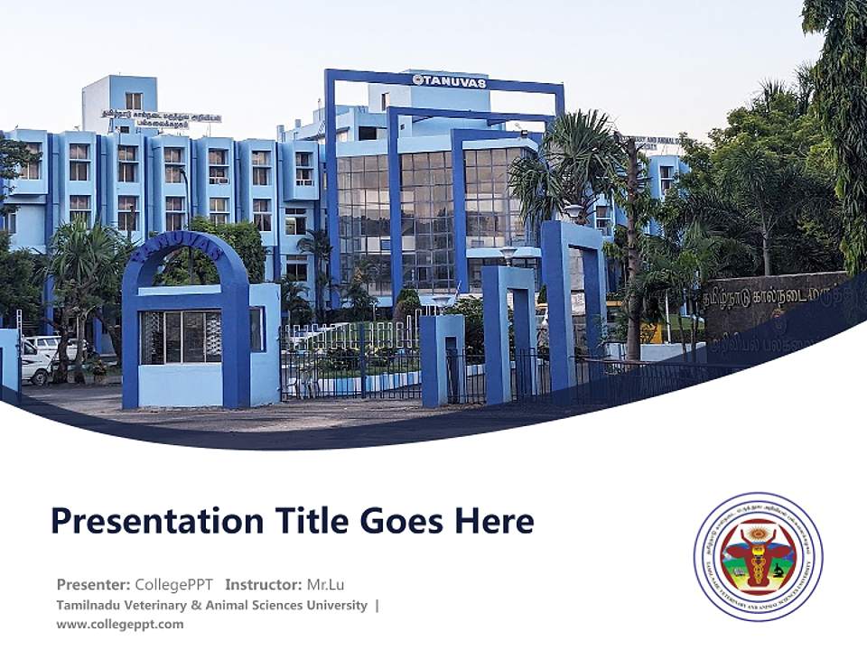 Tamilnadu Veterinary & Animal Sciences University Course/Courseware Creation PPT Template4:3 ratio PPT effect preview image5