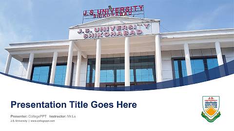 J.S. University Course/Courseware Creation PPT Template