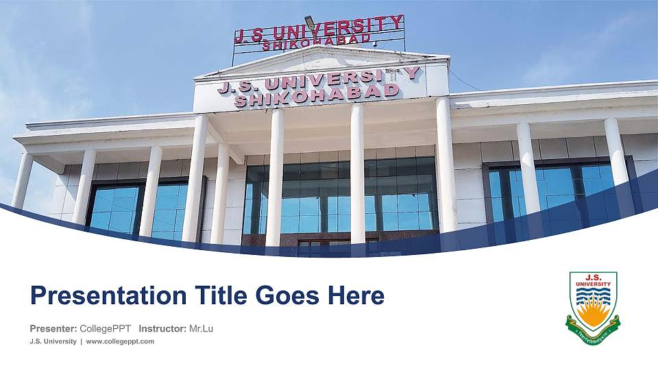 J.S. University Course/Courseware Creation PPT Template16:9 ratio PPT effect preview image