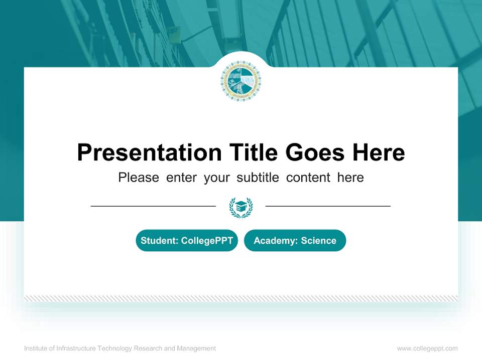 Institute of Infrastructure Technology Research and Management National Scholarship Defense PPT Template4:3 ratio PPT effect preview image4