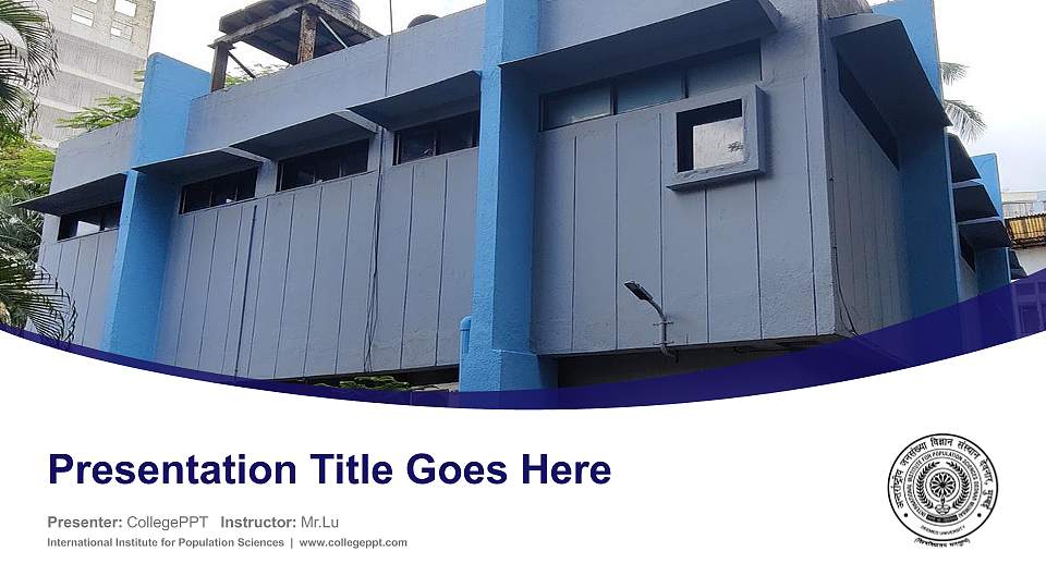 International Institute for Population Sciences Course/Courseware Creation PPT Template16:9 ratio PPT effect preview image