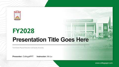 Tamil Nadu Physical Education and Sports University Academic Presentation/Research Findings Report PPT Template