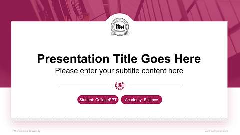ITM-Vocational University National Scholarship Defense PPT Template