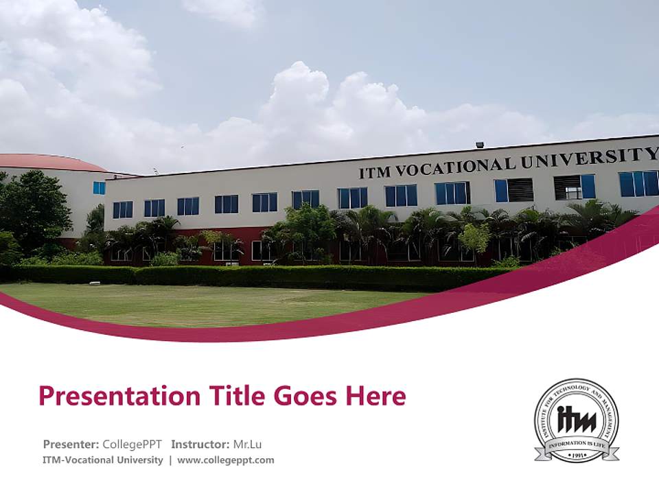 ITM-Vocational University Course/Courseware Creation PPT Template4:3 ratio PPT effect preview image5