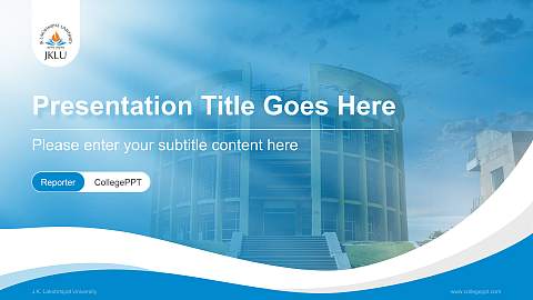 J.K. Lakshmipat University Lecture Sharing and Networking Event PPT Template