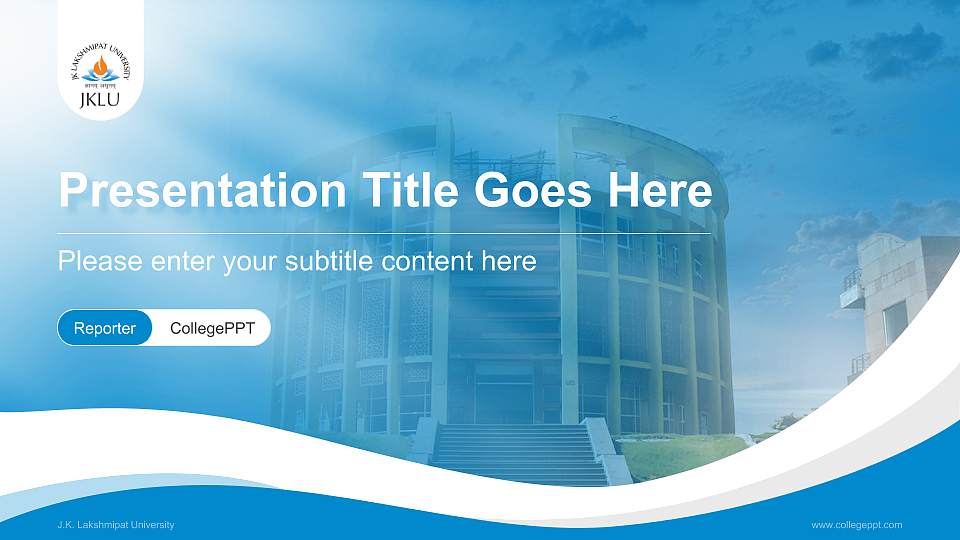 J.K. Lakshmipat University Lecture Sharing and Networking Event PPT Template16:9 ratio PPT effect preview image