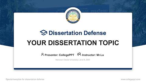 Maharani Cluster University Graduation Thesis Defense PPT Template