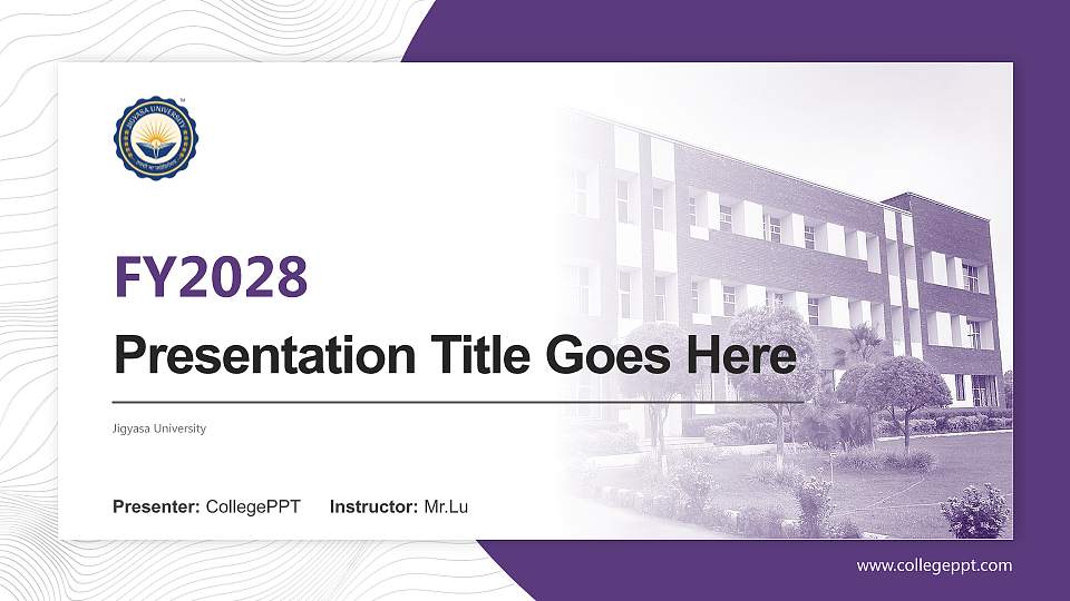 Jigyasa University Academic Presentation/Research Findings Report PPT Template16:9 ratio PPT effect preview image