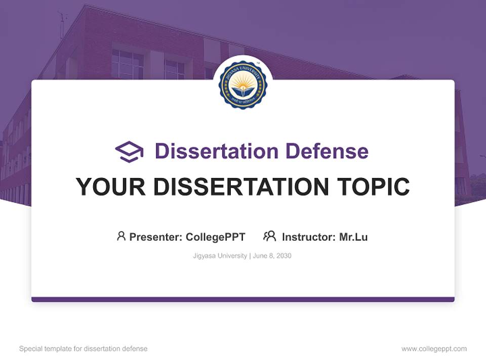 Jigyasa University Graduation Thesis Defense PPT Template4:3 ratio PPT effect preview image7