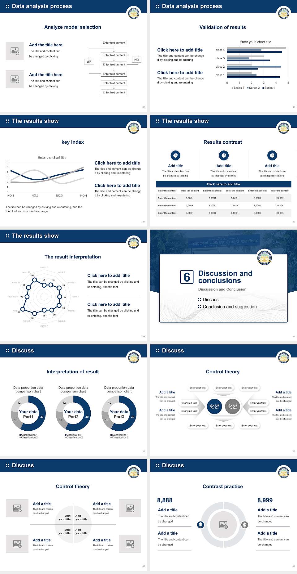 Maharani Cluster University Graduation Thesis Defense PPT Template4:3 ratio PPT effect preview image5