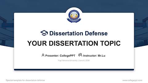 Yogi Vemana University Graduation Thesis Defense PPT Template