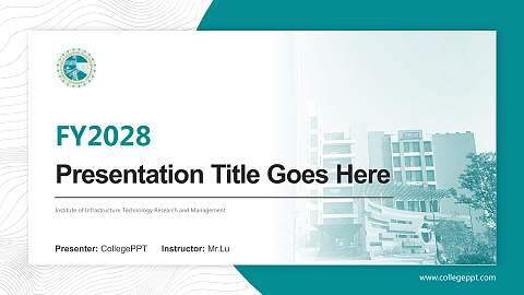 Institute of Infrastructure Technology Research and Management Academic Presentation/Research Findings Report PPT Template