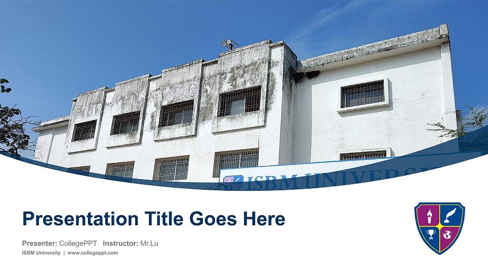 ISBM University Course/Courseware Creation PPT Template16:9 ratio PPT effect preview image