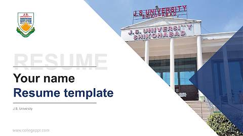 J.S. University Resume PPT Template