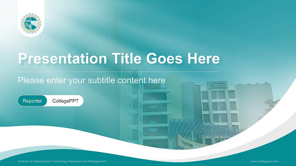 Institute of Infrastructure Technology Research and Management Lecture Sharing and Networking Event PPT Template16:9 ratio PPT effect preview image