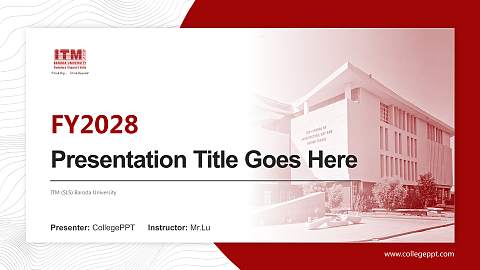 ITM (SLS) Baroda University Academic Presentation/Research Findings Report PPT Template
