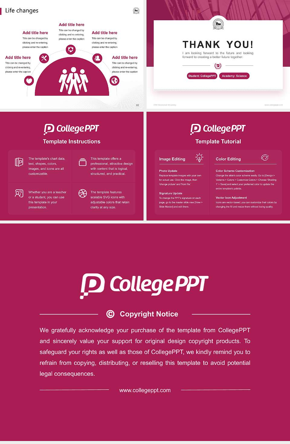ITM-Vocational University National Scholarship Defense PPT Template4:3 ratio PPT effect preview image4