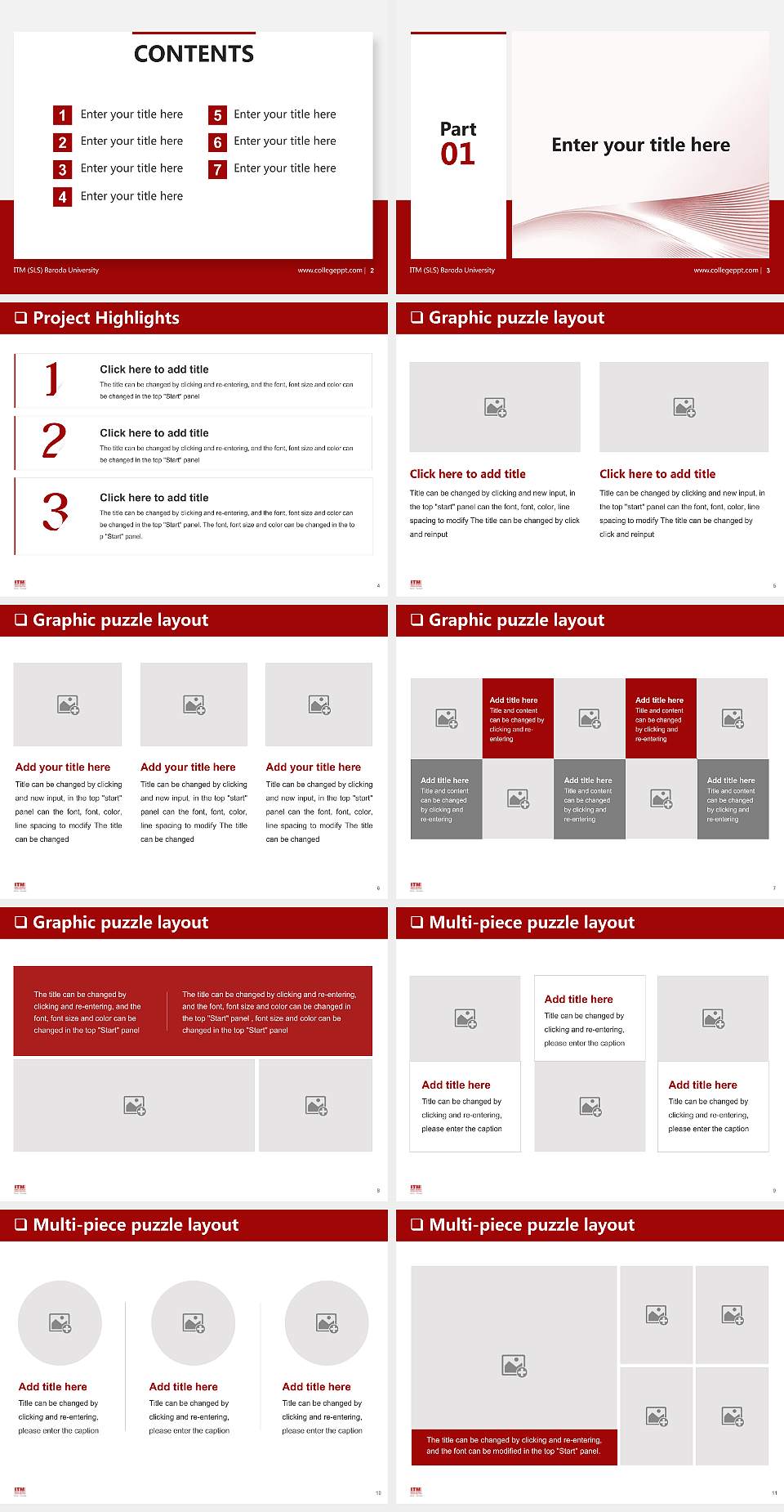 ITM (SLS) Baroda University General Purpose PPT Template4:3 ratio PPT effect preview image2