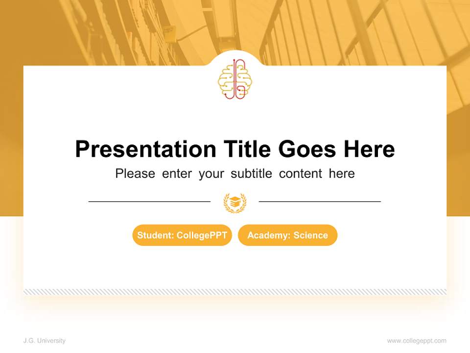 J.G. University National Scholarship Defense PPT Template4:3 ratio PPT effect preview image4