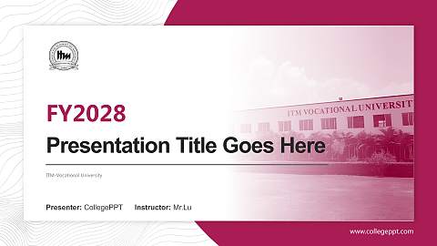 ITM-Vocational University Academic Presentation/Research Findings Report PPT Template