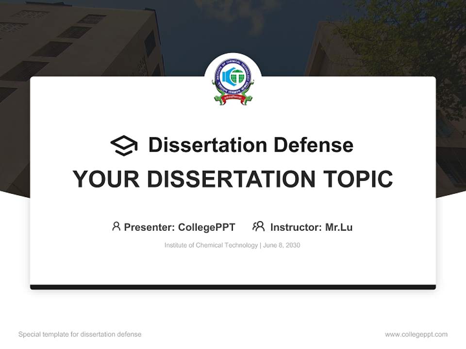 Institute of Chemical Technology Graduation Thesis Defense PPT Template4:3 ratio PPT effect preview image7