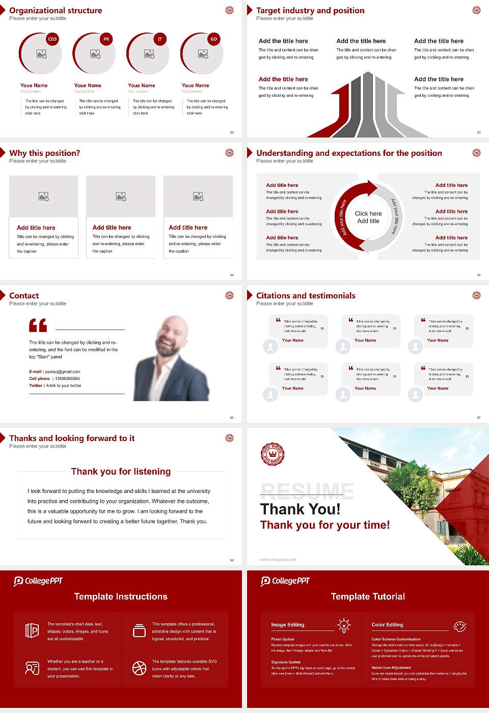 Jadavpur University Resume PPT Template16:9 ratio PPT effect preview image4