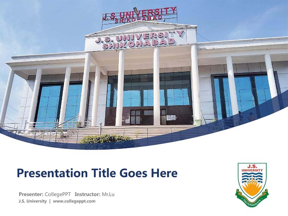 J.S. University Course/Courseware Creation PPT Template4:3 ratio PPT effect preview image5