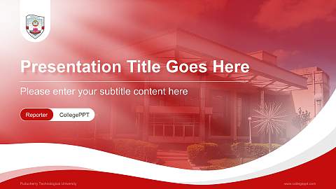Puducherry Technological University Lecture Sharing and Networking Event PPT Template