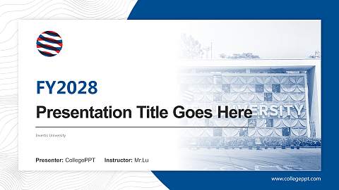 Invertis University Academic Presentation/Research Findings Report PPT Template