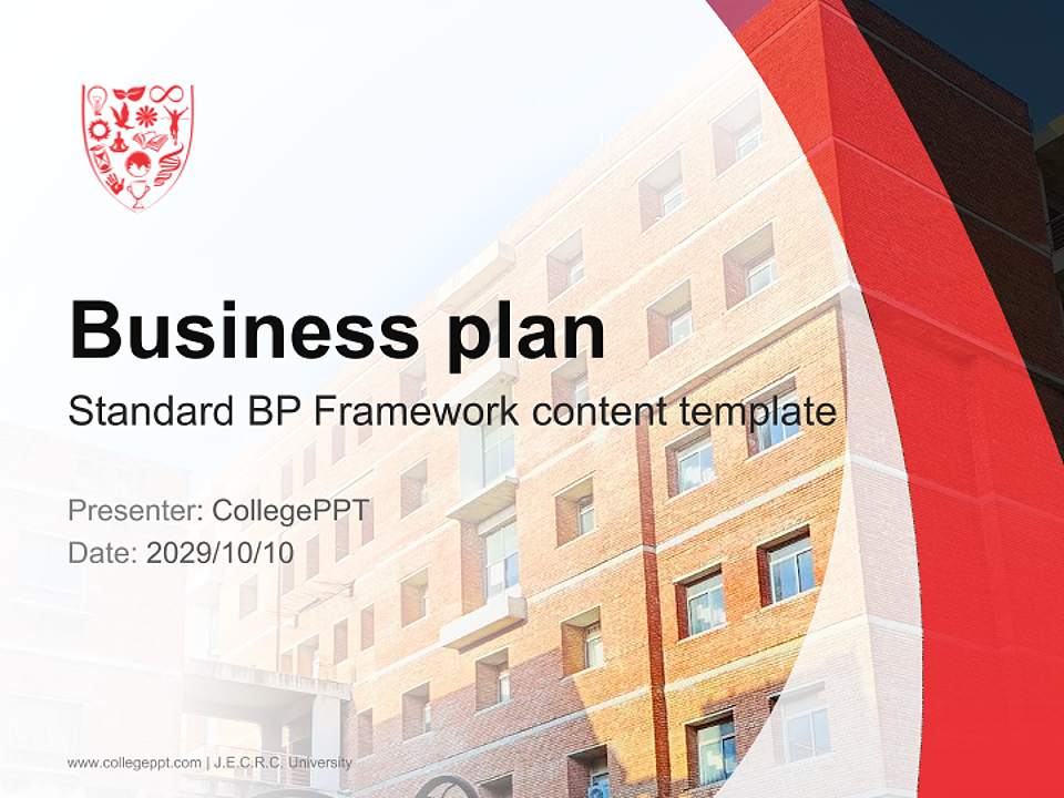 J.E.C.R.C. University Competition/Entrepreneurship Contest PPT Template4:3 ratio PPT effect preview image9