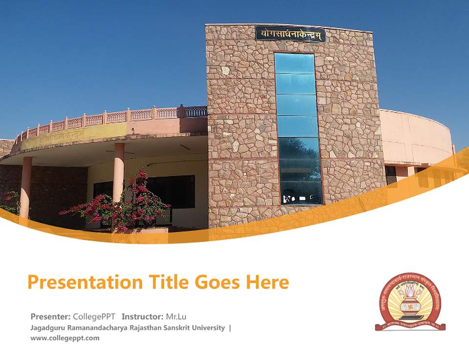 Jagadguru Ramanandacharya Rajasthan Sanskrit University Course/Courseware Creation PPT Template4:3 ratio PPT effect preview image5