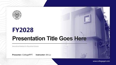 International Institute for Population Sciences Academic Presentation/Research Findings Report PPT Template