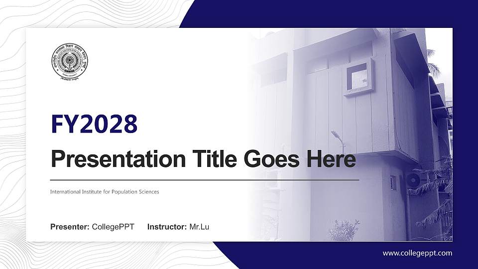 International Institute for Population Sciences Academic Presentation/Research Findings Report PPT Template16:9 ratio PPT effect preview image