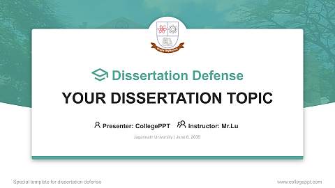 Jagannath University Graduation Thesis Defense PPT Template