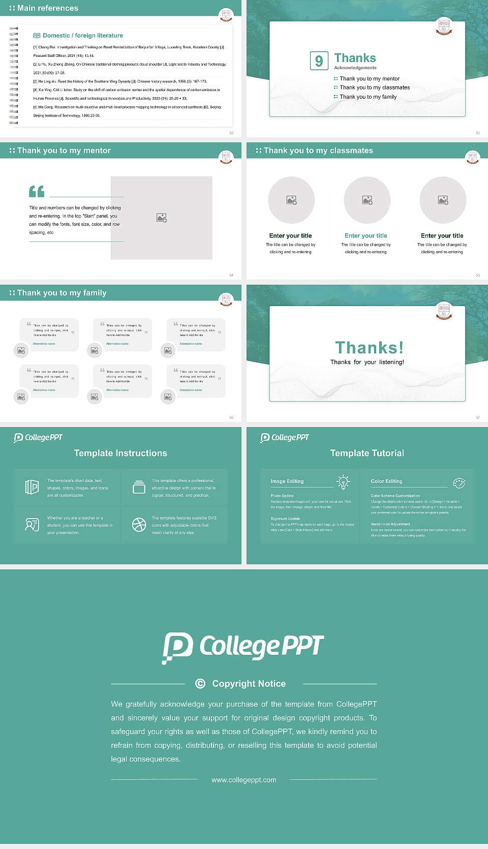 Jagannath University Graduation Thesis Defense PPT Template16:9 ratio PPT effect preview image7