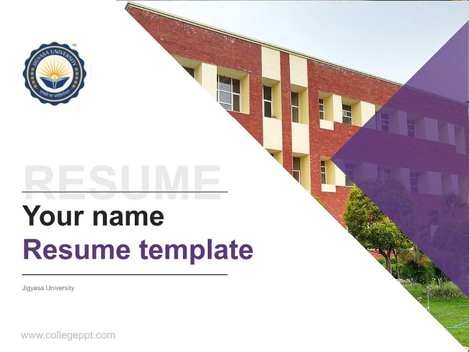 Jigyasa University Resume PPT Template4:3 ratio PPT effect preview image5