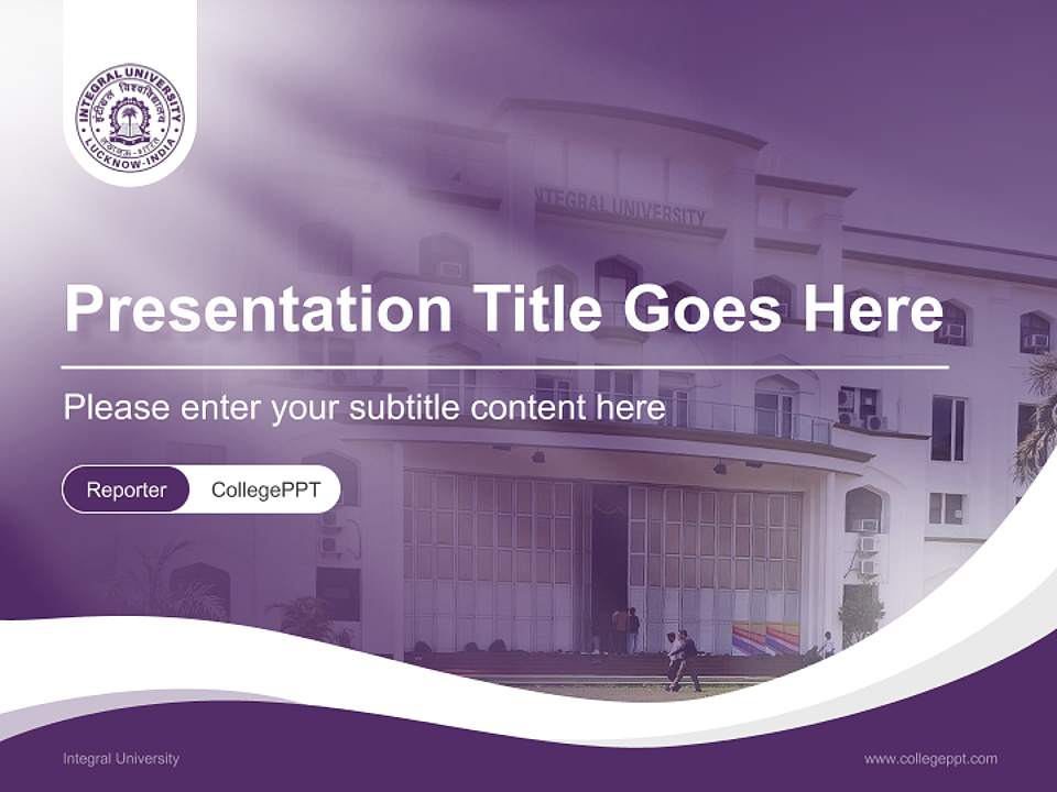 Integral University Lecture Sharing and Networking Event PPT Template4:3 ratio PPT effect preview image4